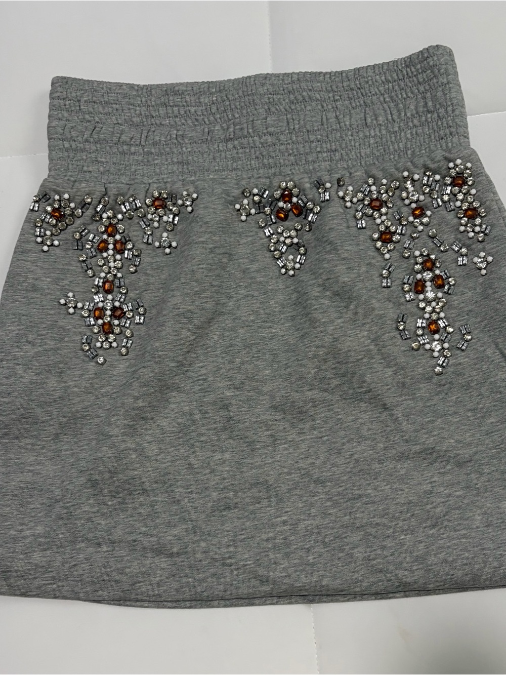 3.1 Phillip Lim Grey Crystal Embellished Mini Skirt - Size 2